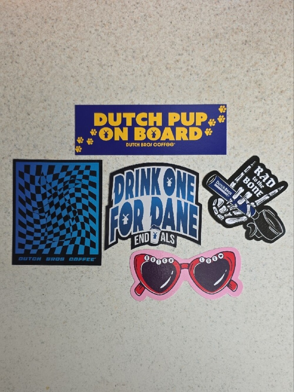 Dutch Bros Coffee Limited Edition Sticker Lot Bundle (5 Pieces)